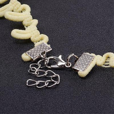 Cloth Gothic Choker Necklaces NJEW-E085-29B-1