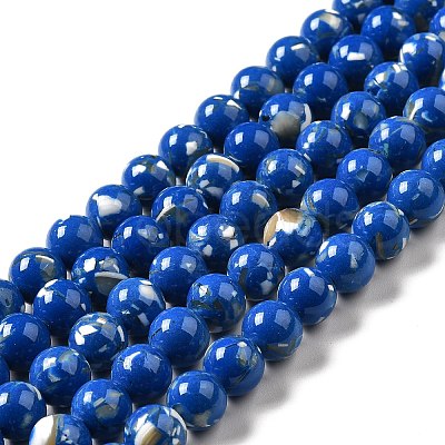 Synthetic Turquoise and Sea Shell Assembled Beads Strands G-D482-01D-03-1
