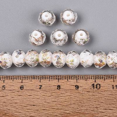Handmade Foil Glass Beads FOIL-Q001-02J-1