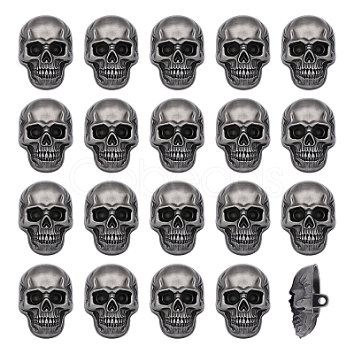 20Pcs Alloy Buttons BUTT-AR0001-39AS-1