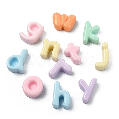 Letter Opaque Resin Cabochons CRES-CJZ0001-02-1