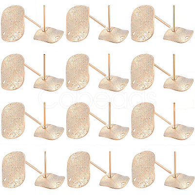 40Pcs Brass Stud Earrings Findings KK-SC0006-87G-1