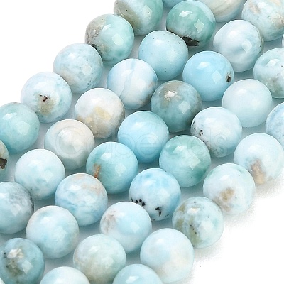 Natural Larimar Beads Strands GG-CBA007A-B01-6.5mm-1