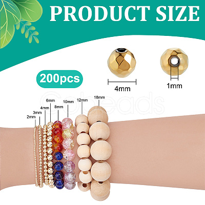 200Pcs Electroplated Synthetic Non-magnetic Hematite Beads G-PH0003-44C-1