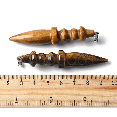 Natural Tiger Eye Pendants G-C187-02A-1