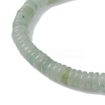 Natural Green Aventurine Disc Beaded Stretch Bracelets BJEW-JB09515-03-1