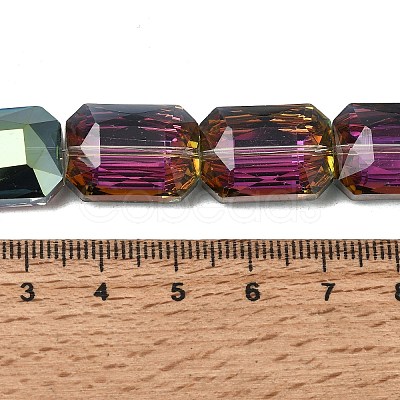 Electroplated Glass Beads EGLA-H002-A-10-1