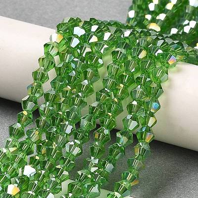 Transparent Electroplate Glass Beads Strands EGLA-A039-T4mm-B03-1