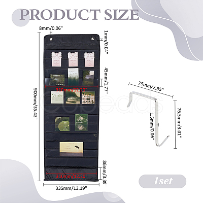 Oxford Cloth & PET Pocket Chart Hanging Storage Bags AJEW-WH0709-154-1