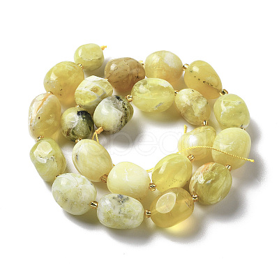 Natural Yellow Opal Beads Strands G-B028-B13-1