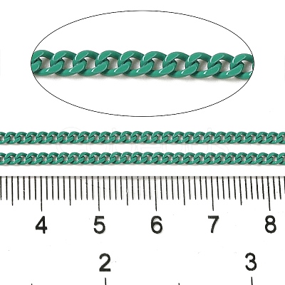 Spray Painted 304 Stainless Steel Curb Chains STAS-B067-05A-10-1