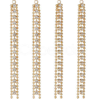 10Pcs Brass Rhinestone Cup Chain Big Pendants KK-BBC0011-79-1
