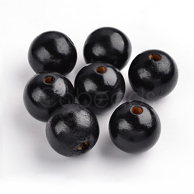 Natural Wood Beads X-TB30MMY-2-1