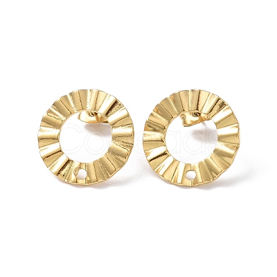 Ion Plating(IP) 304 Stainless Steel Stud Earring Finding EJEW-I285-21G-1