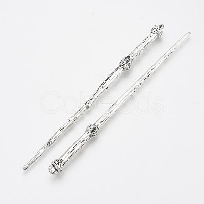 Tibetan Style Alloy Hair Stick Findings X-TIBE-Q083-002AS-RS-1