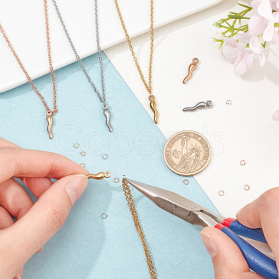 DIY 304 Stainless Steel Necklaces Kits DIY-UN0002-09-1