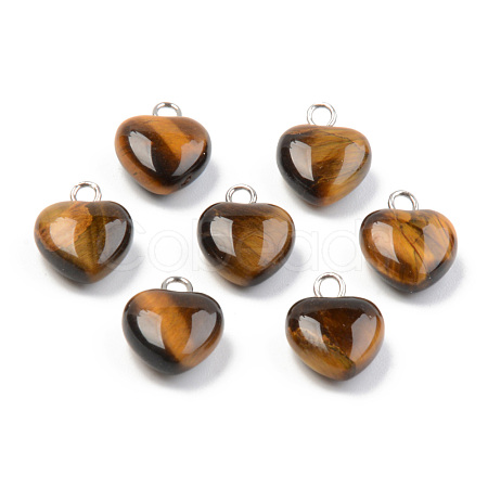 Natural Tiger Eye Charms G-T132-005A-1
