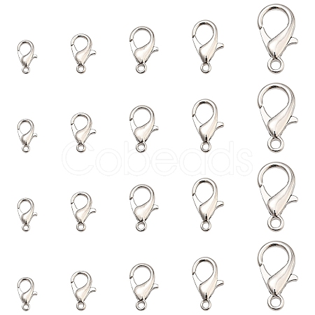 100Pcs 5 Styles Zinc Alloy Lobster Claw Clasps FIND-YW0006-18P-1