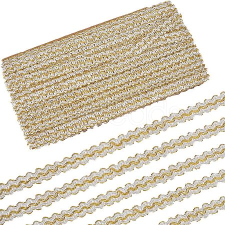 11M Polyester Curtain Lace Trimmer Ribbon OCOR-WH0082-33B-1