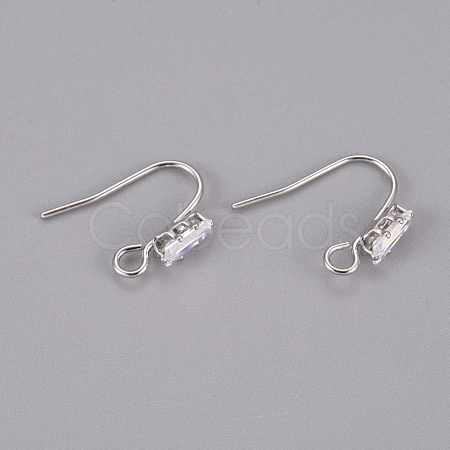 Brass Earring Hooks KK-L198-013P-1