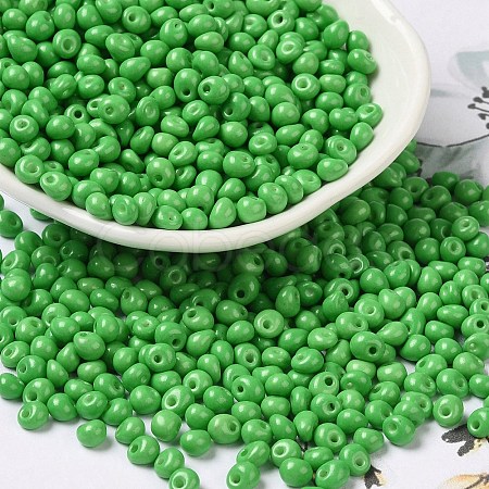 6/0 Opaque Baking Paint Glass Seed Beads SEED-M012-02A-06-1