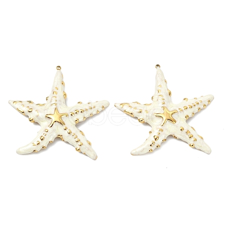 Ocean 304 Stainless Steel Enamel Big Pendants STAS-T076-08C-02G-1