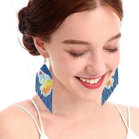 Brass Boho Chandelier Earrings EJEW-D105-01E-1
