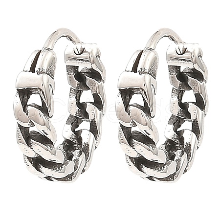 316 Surgical Stainless Steel Hoop Earrings EJEW-D096-05B-AS-1