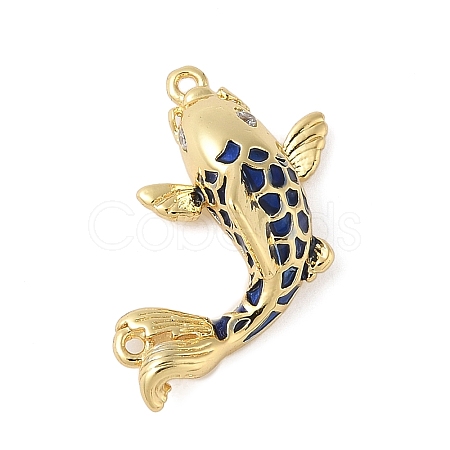 Brass Enamel Pendants KK-B148-12G-02-1