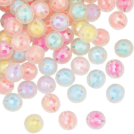 100Pcs Transparent Acrylic Beads TACR-SC0002-70-1