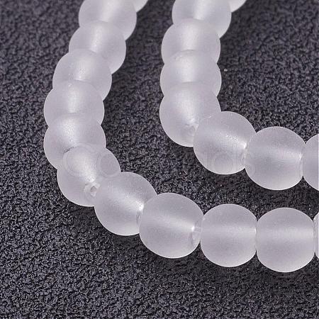 Baking Paint Transparent Glass Bead Strands X-GLAA-S031-4mm-13-1