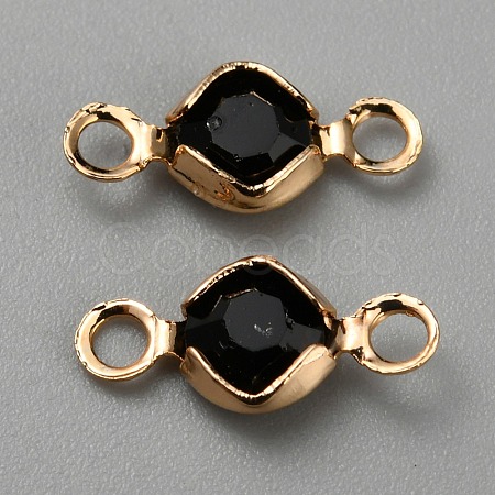 Brass Rhinestone Connector Charms RB-WH0001-08D-1