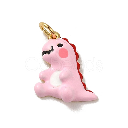 Rack Plating Brass Enamel Pendants KK-H473-15G-1