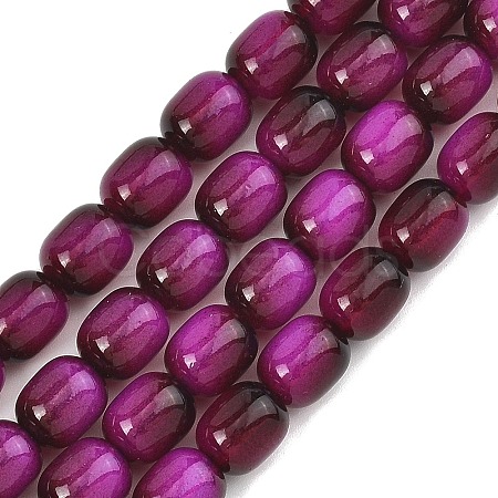 Imitation Tiger Eye Glass Beads Strands X-GLAA-H040-02D-1
