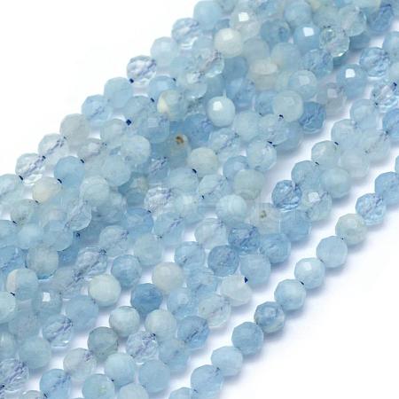 Natural Aquamarine Beads Strands G-E411-19B-3mm-1