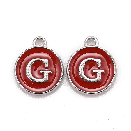 Platinum Plated Alloy Enamel Charms LS-ENAM-S118-03G-P-1