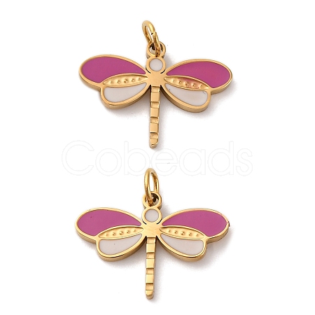 304 Stainless Steel Enamel Charms STAS-U061-24G-C-1
