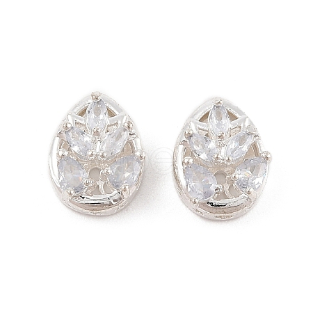 Rack Plating Brass Micro Pave Cubic Zirconia Beads KK-F879-13S-1