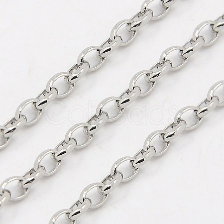 Tarnish Resistant 304 Stainless Steel Rolo Chains CHS-K002-01C-1