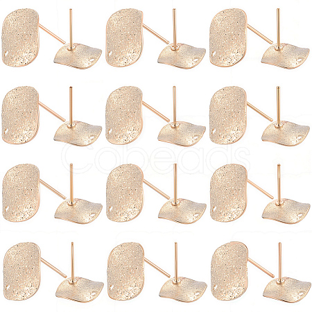 40Pcs Brass Stud Earrings Findings KK-SC0006-87G-1
