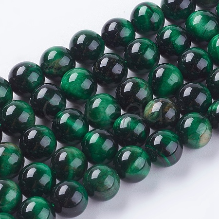Natural Tiger Eye Beads Strands G-G544-8mm-03-1