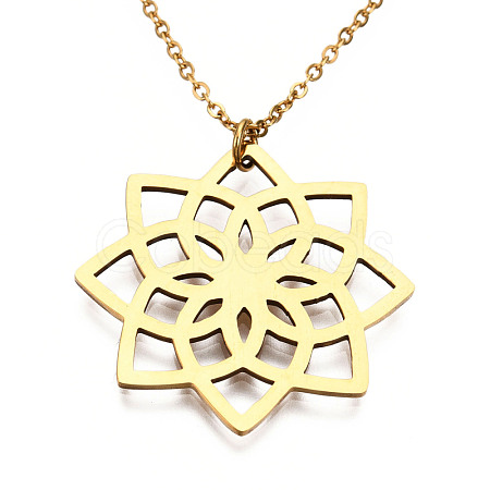 201 Stainless Steel Pendant Necklaces NJEW-T009-JN064-2-45-1
