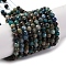 Natural Chrysocolla Beads Strands, Faceted, Round, 4mm, Hole: 0.6mm, about 96pcs/strand, 15.31''(38.9cm)