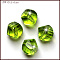 K9 Glass, Imitation Austrian Crystal Beads, Grade AAA, Faceted, Polygon, Yellow Green, 8mm, Hole: 0.9~1mm