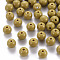 Opaque Acrylic Beads, Round, Goldenrod, 8x7mm, Hole: 2mm