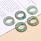 Natural Green Aventurine Plain Band Finger Rings, Inner Diameter: 18~20mm