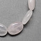 Natural Rose Quartz Stone Beads Strands, Oval, 18x13x6mm, Hole: 1mm, about 22pcs/strand, 15.7 inch