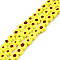 Handmade Millefiori Glass Bead Strands, Plum Bossom, Yellow, 6~7x6~8x2.5~3mm, Hole: 1mm, about 63~65pcs/strand, 15.55 inch~15.94 inch(39.5~40.5cm)