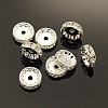 Brass Rhinestone Spacer Beads X-RB-A014-Z12mm-01S-NF-1