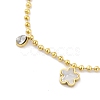 Ion Plating(IP) 304 Stainless Steel Chains Anklet AJEW-H148-10B-G-2